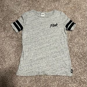 Grey and Black PINK Short-Sleeve Shirt